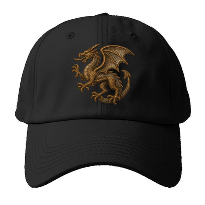 Dragon Silhouette  - Baseball Cap For Big Heads - Black