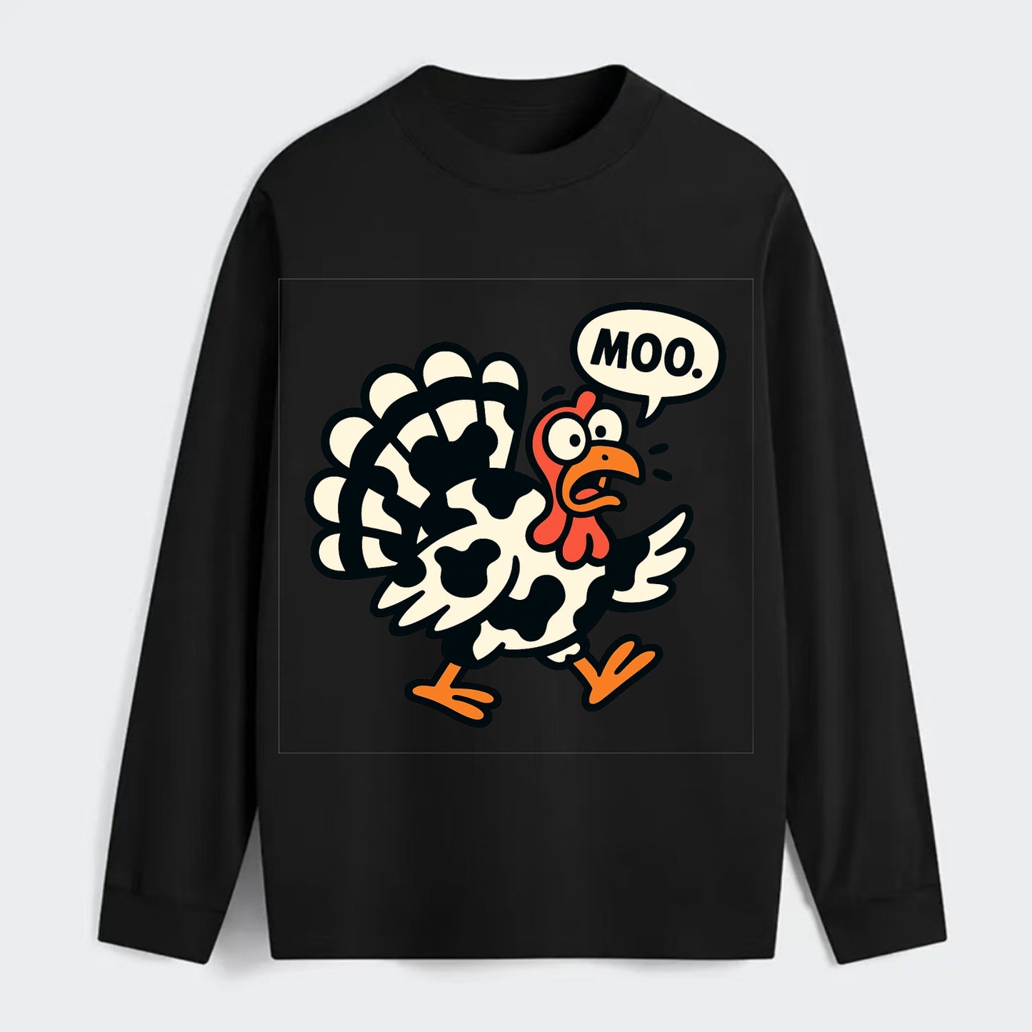 Mooing Turkey - Classic Long Sleeve Shirt - Black
