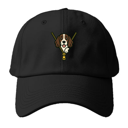 English Springer Spaniel - Baseball Cap For Big Heads - Black