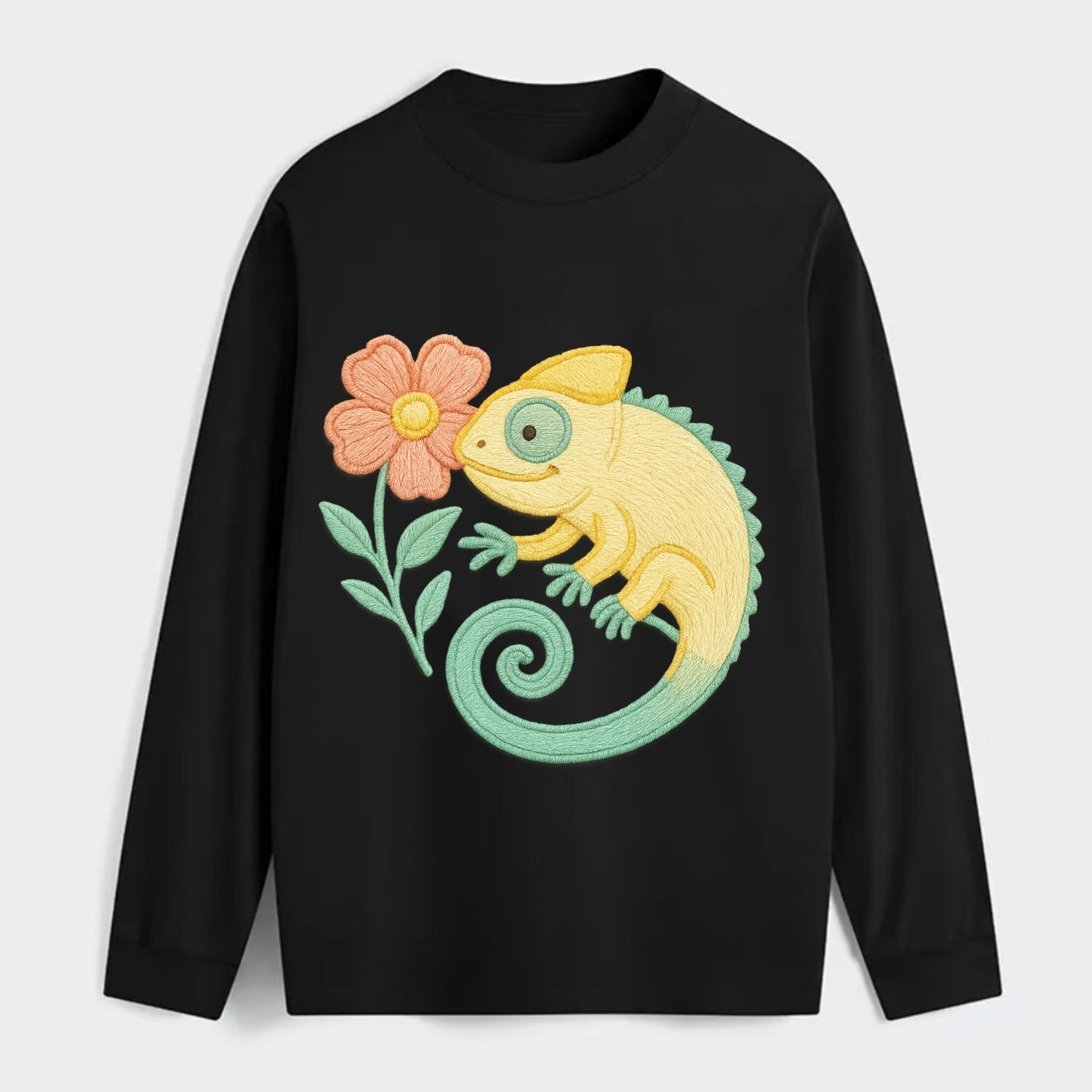 Yellow Chameleon - Classic Long Sleeve Shirt - Black