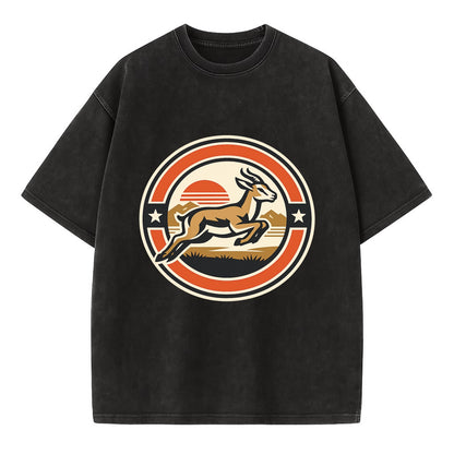 Proud Springbok Emblem - Vintage T-shirt - Black