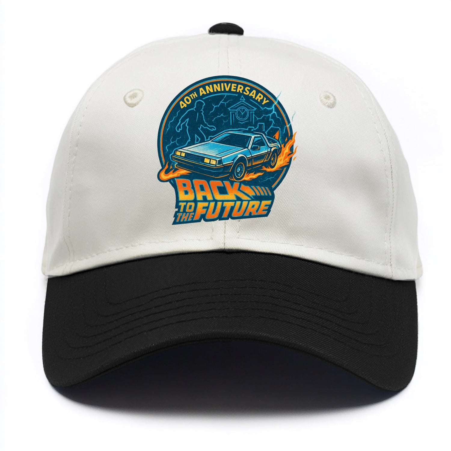 Back To The Future 40th Anniversary - Two Tone Cap - Black