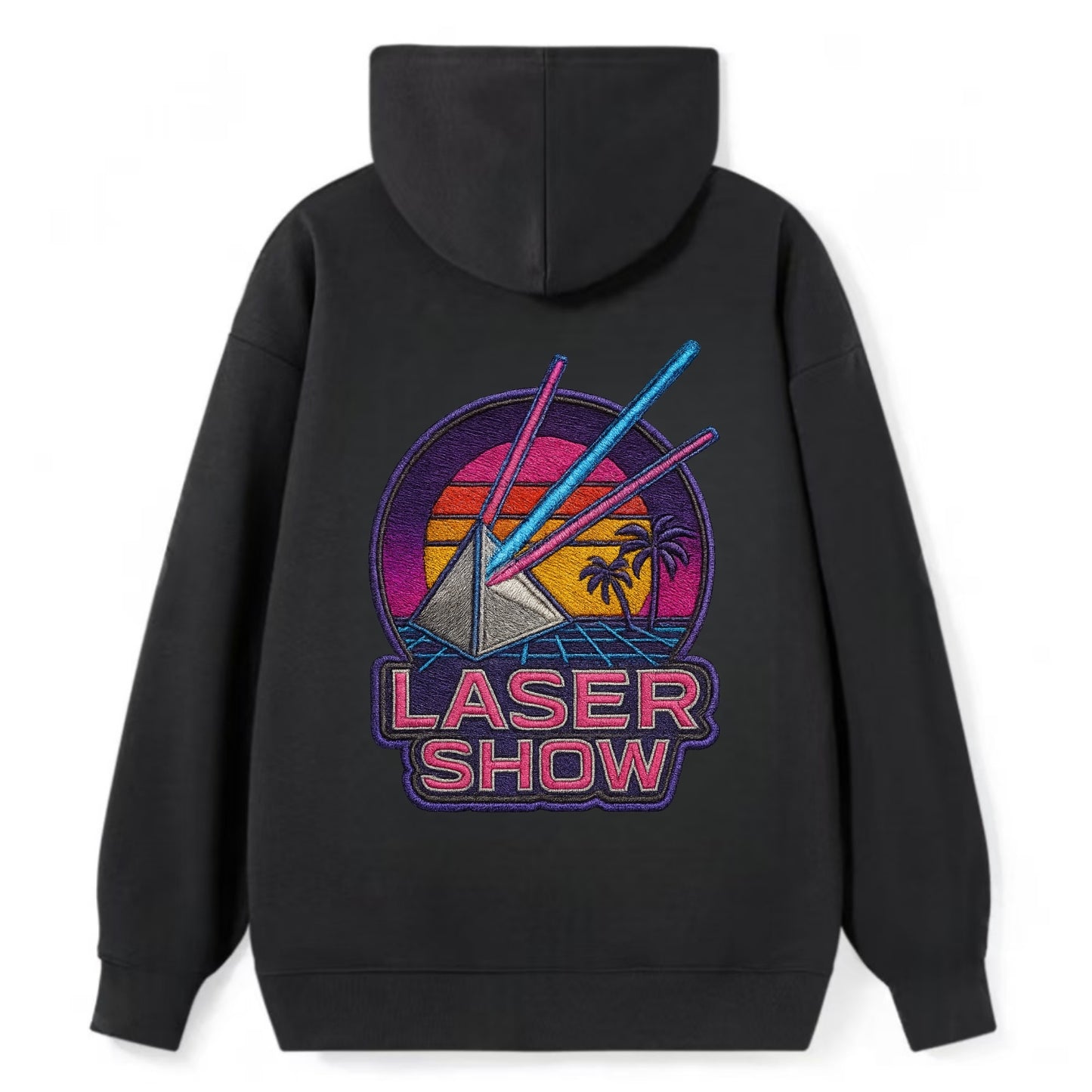 Laser Show - Classic Pullover Hoodie - Black