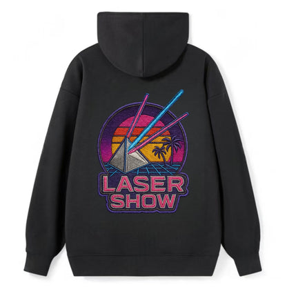 Laser Show - Classic Pullover Hoodie - Black