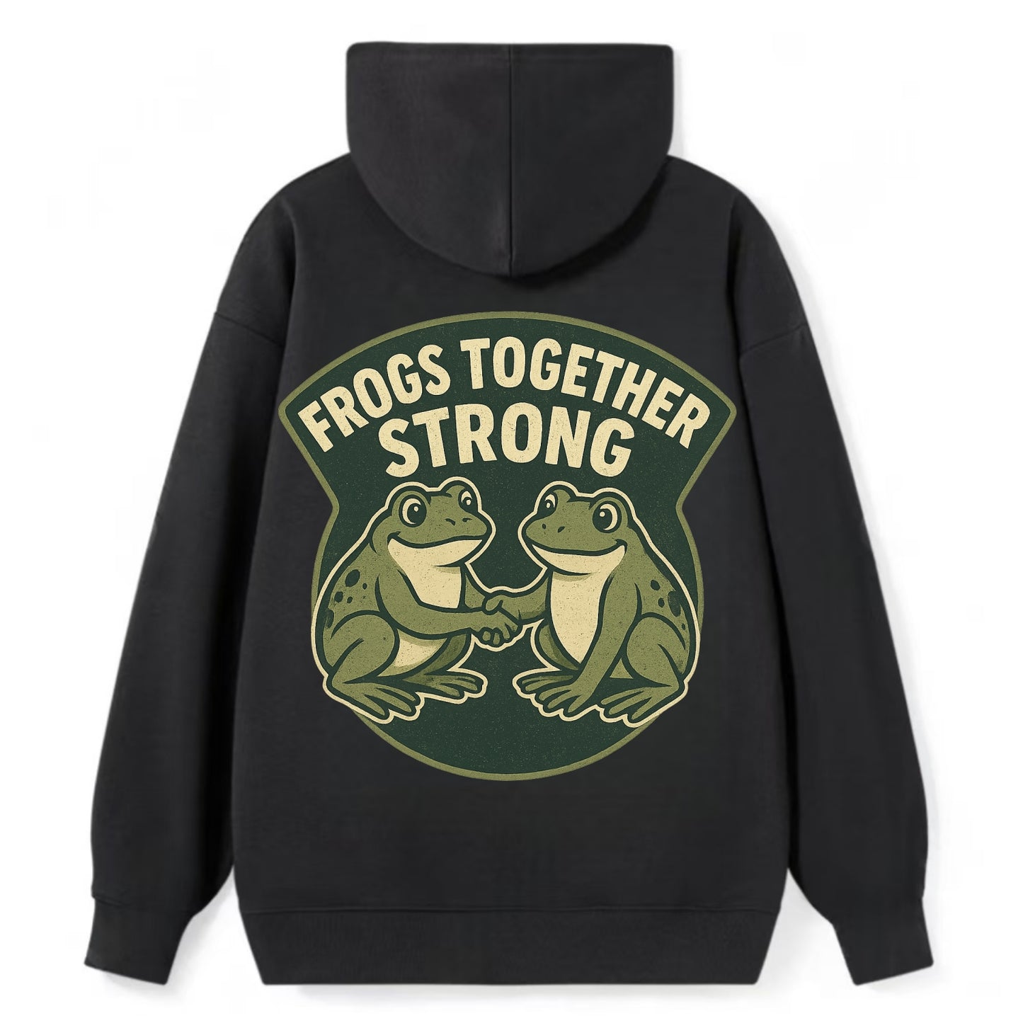 Frogs Together Strong 3 - Classic Pullover Hoodie - Black