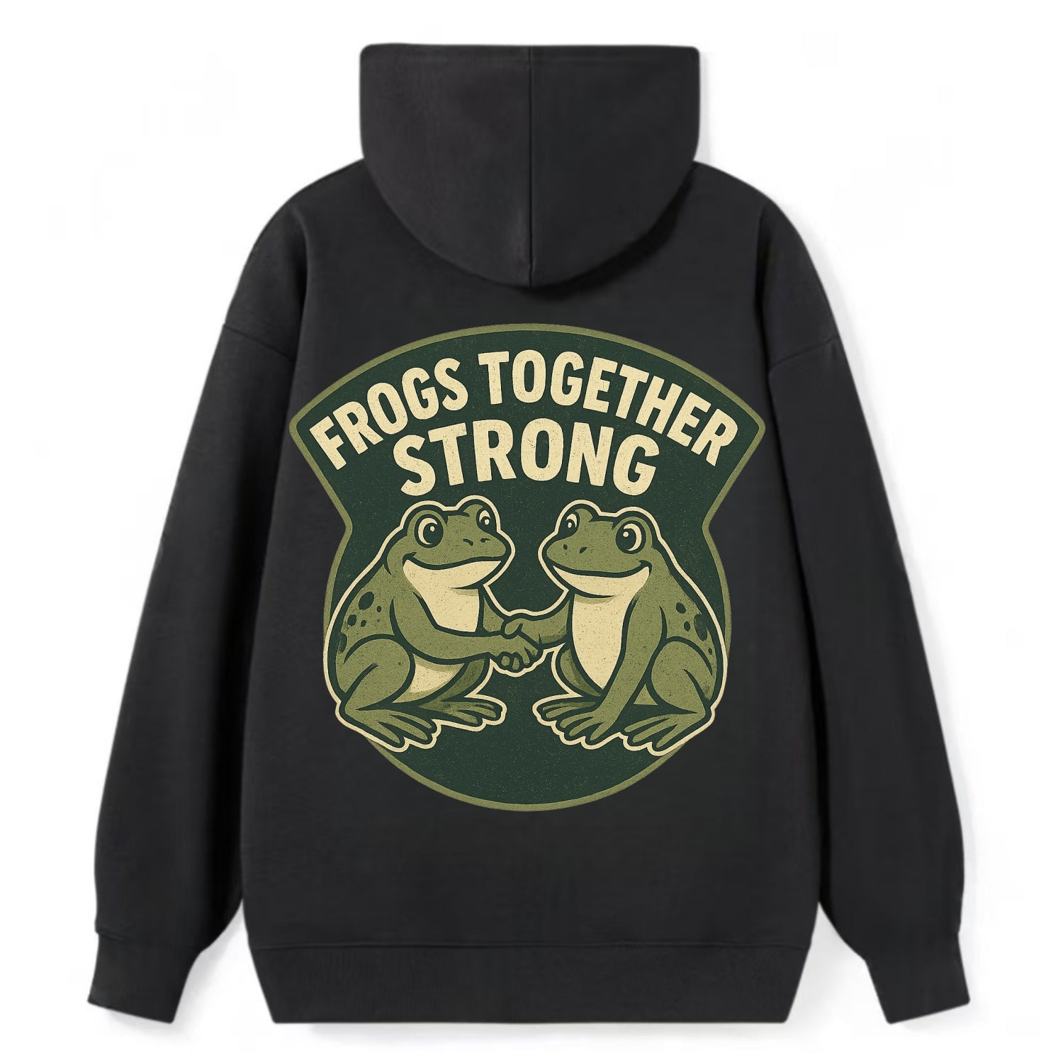 Frogs Together Strong 3 - Classic Pullover Hoodie - Black