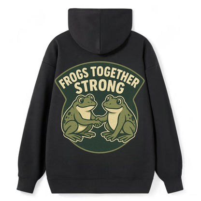 Frogs Together Strong 3 - Classic Pullover Hoodie - Black