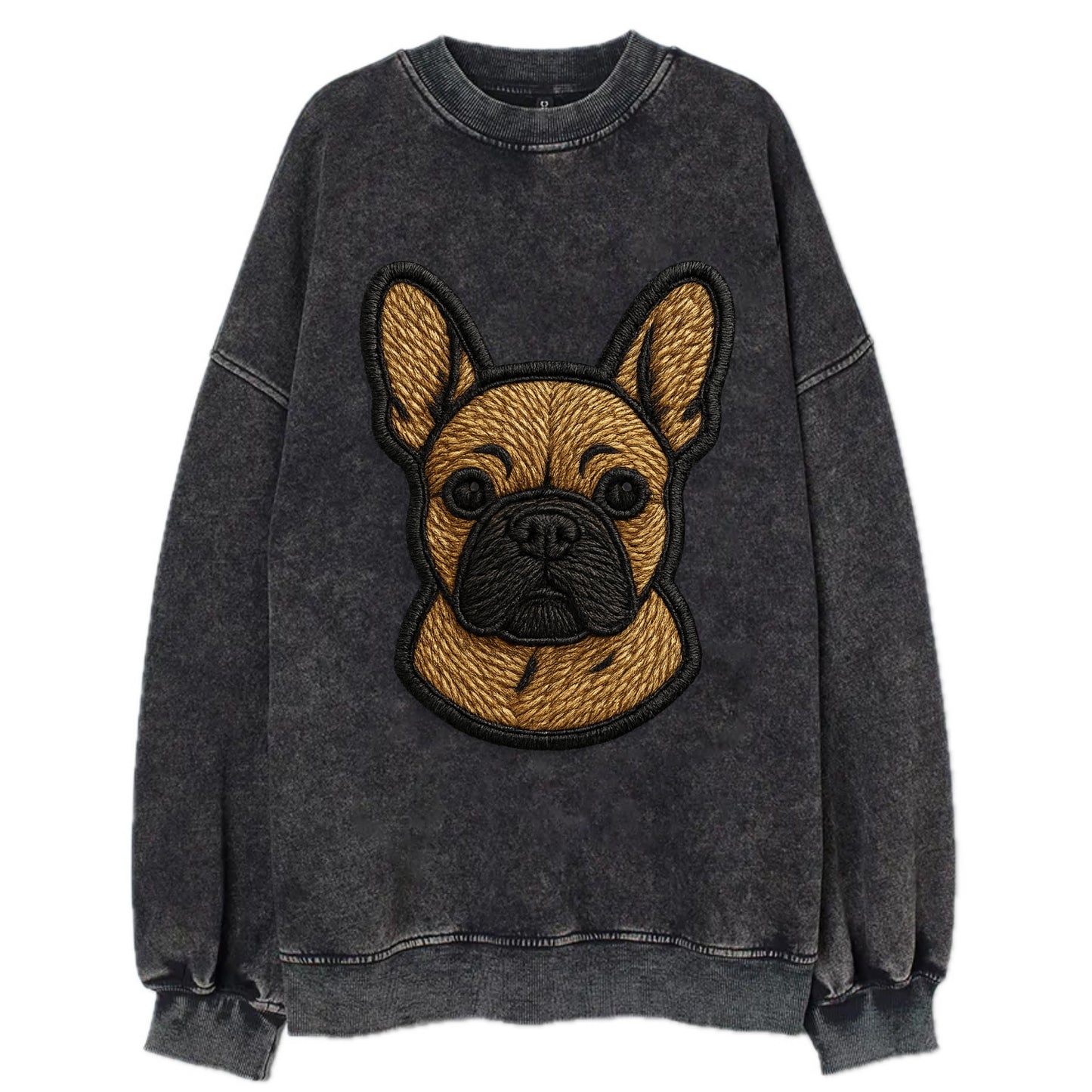 French Bulldog - Modern streetwear style - Vintage Sweatshirt - Black