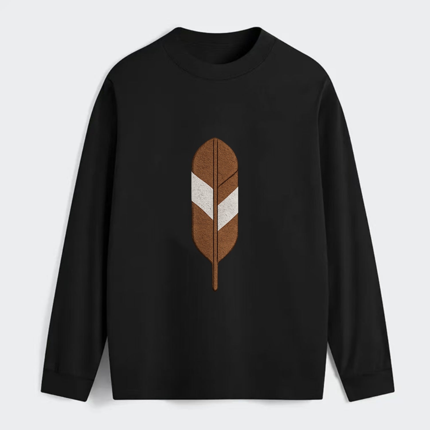 Eagle Feather  - Classic Long Sleeve Shirt - Black