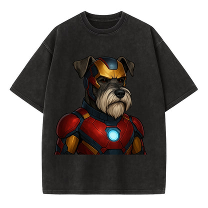 Schnauzer Tech Hero  - Vintage T-shirt - Black