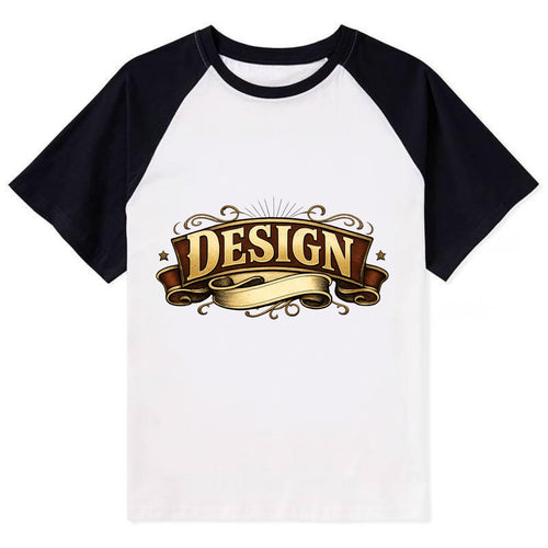Bold typography design - DESIGN - intentional creation, aesthetic - Contrast Raglan T-shirt