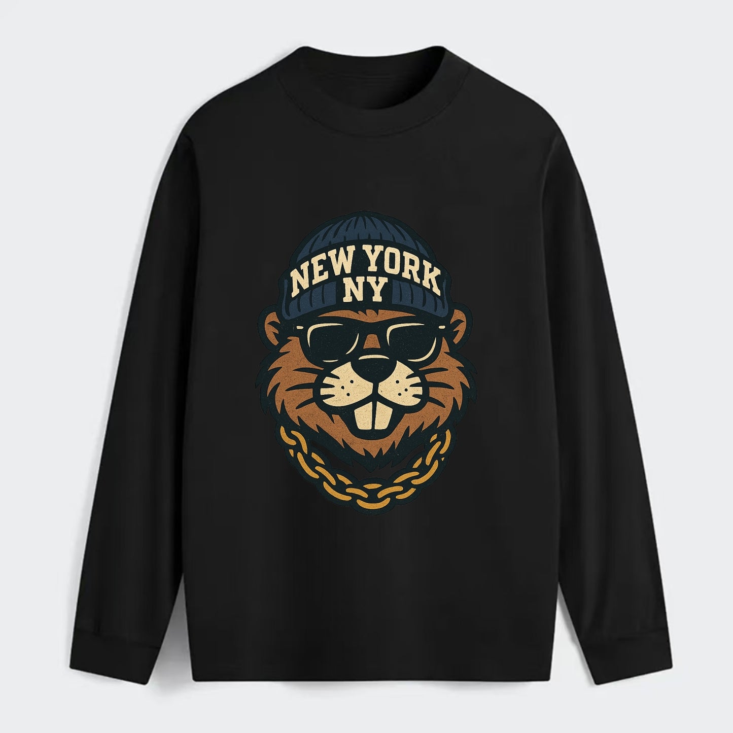 {"animal":"beaver","locationText":"NEW YORK","initials":"NY","beanieColo - Classic Long Sleeve Shirt - Black