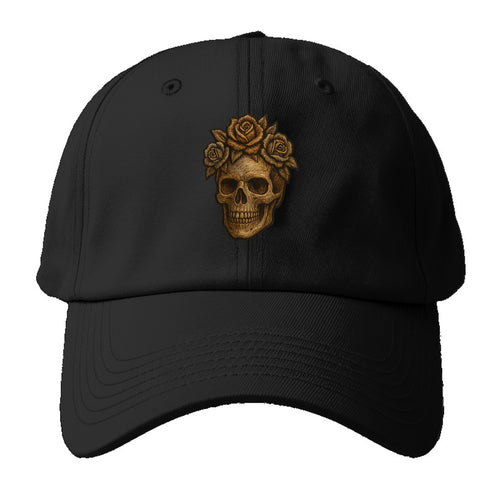 Skull and Roses  - Baseball Cap For Big Heads