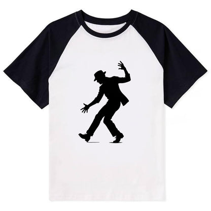 Tap dancer dramatic step - Contrast Raglan T-shirt - Black