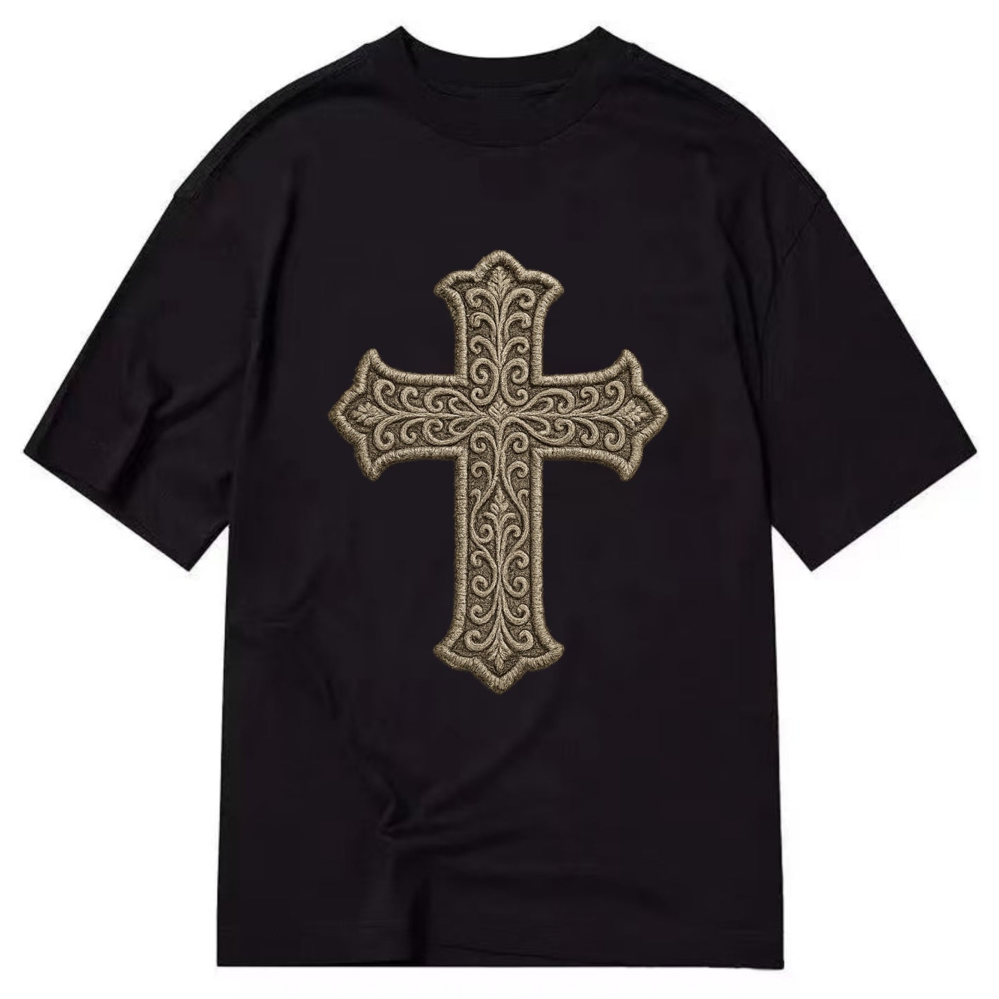 Filigree Cross  - Classic T-shirt - Black