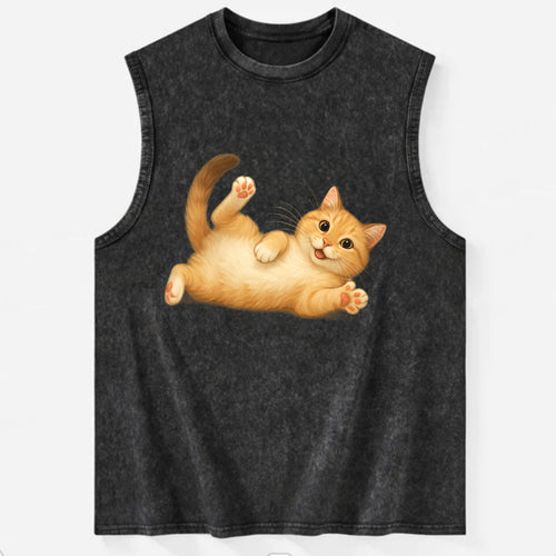 Therapy Cat  - Vintage Washed Tank