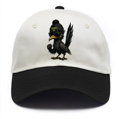 Vegas Roadrunner wearing Raiders beanie with neon patch and wayfarer sunglasses - Two Tone Cap - Black