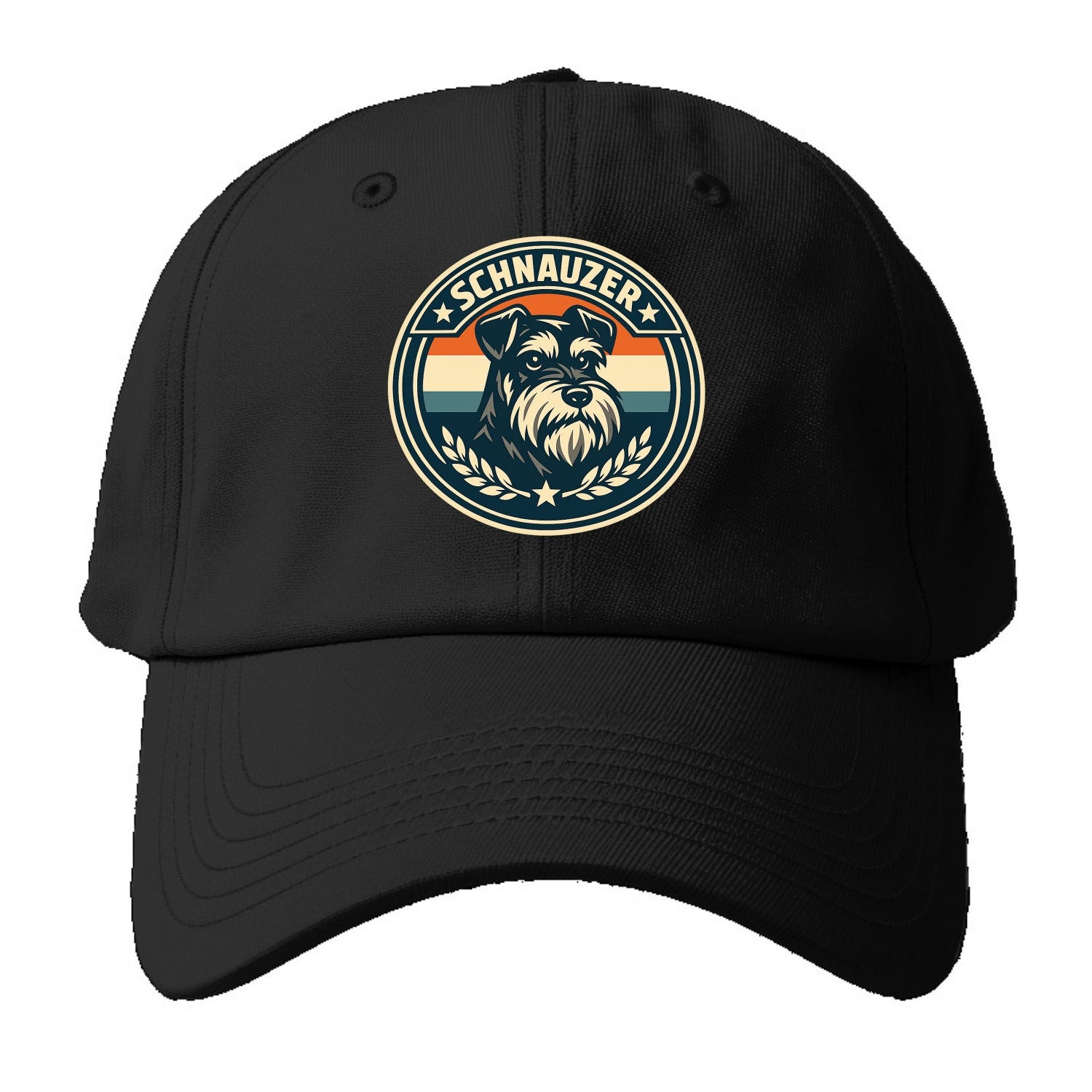 Noble Schnauzer Emblem - Baseball Cap For Big Heads - Black