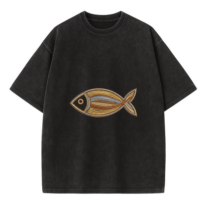 Ichthys - Vintage T-shirt - Black