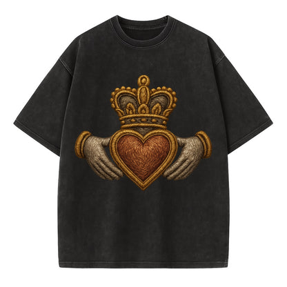 Claddagh  - Vintage T-shirt - Black