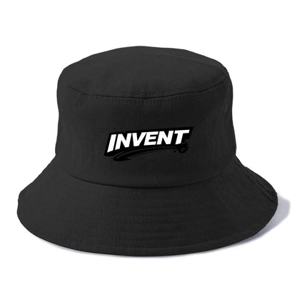 Bold typography design - "INVENT" - creating new things, originating - Bucket Hat - Black
