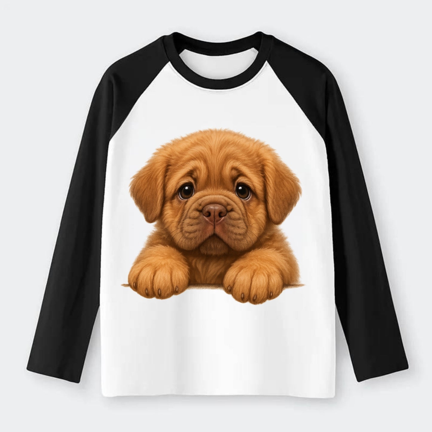 Neapolitan Mastiff  - Raglan Long Sleeve T-Shirt - Black