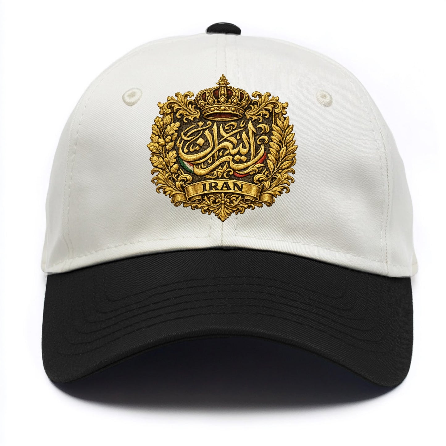 Iran Persian Calligraphy Crest - Two Tone Cap - Black