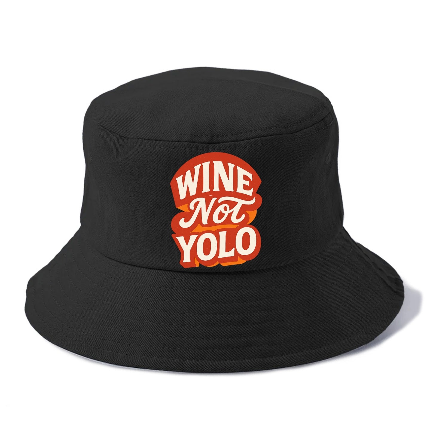 Wine Not - YOLO - Bucket Hat - Black
