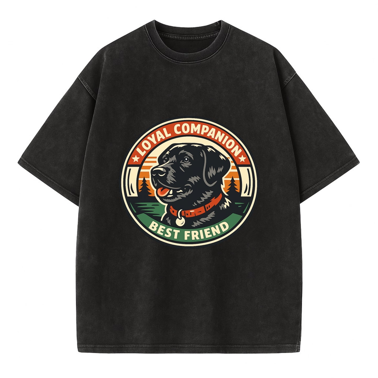 Noble Companion Emblem - Vintage T-shirt - Black