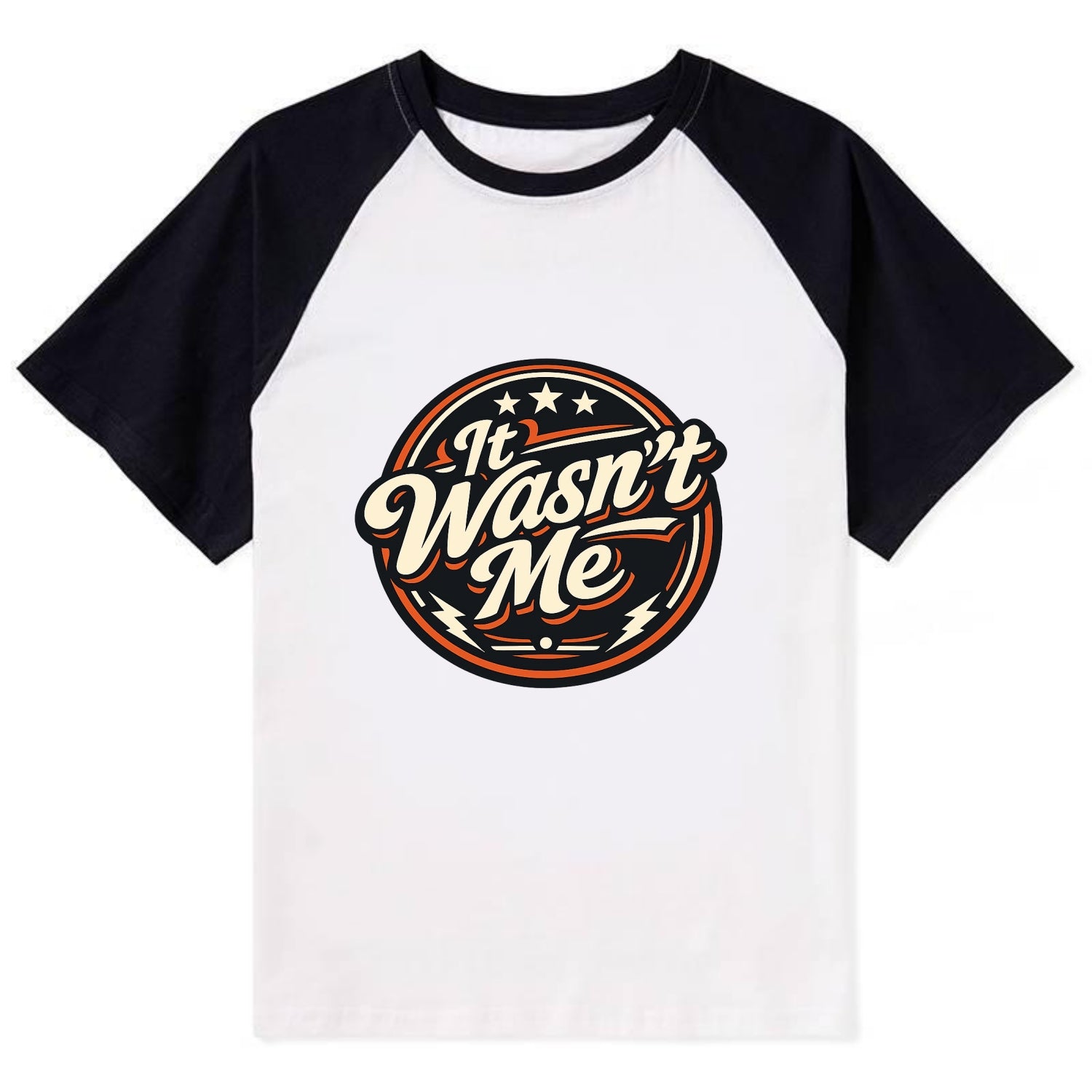 Unapologetic Rebel Emblem - Contrast Raglan T-shirt - Black