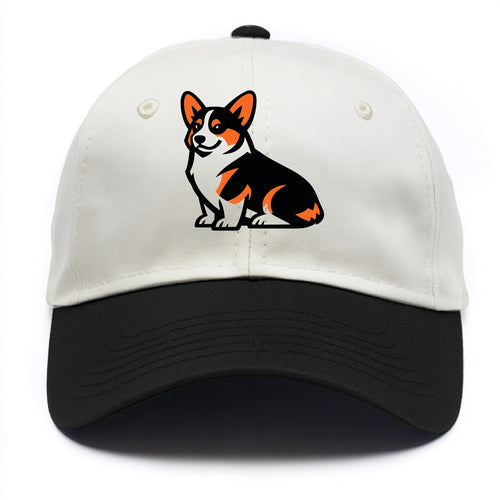 Tricolor Corgi Charm - Two Tone Cap