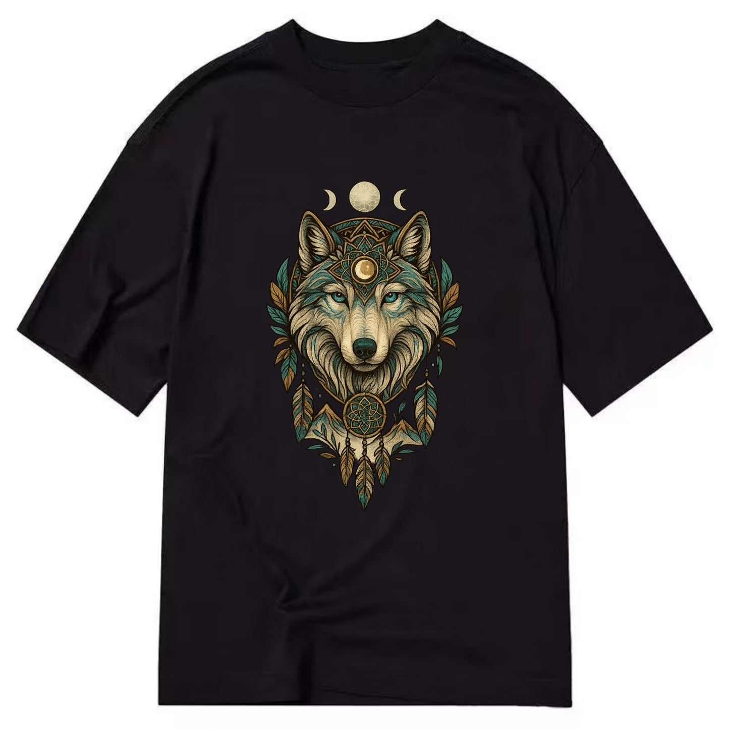 Pearl Wolf Shimmer  - Classic T-shirt - Black