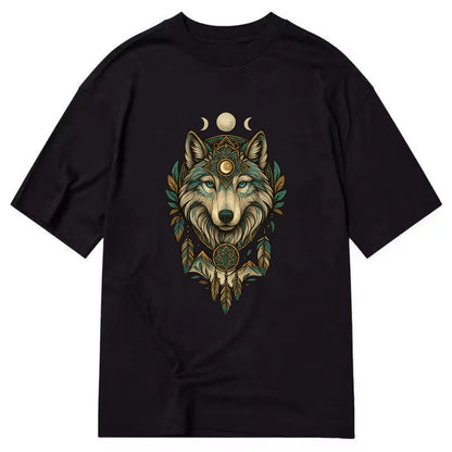 Pearl Wolf Shimmer  - Classic T-shirt - Black