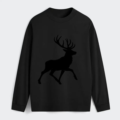 Deer with majestic antlers - Classic Long Sleeve Shirt - Black