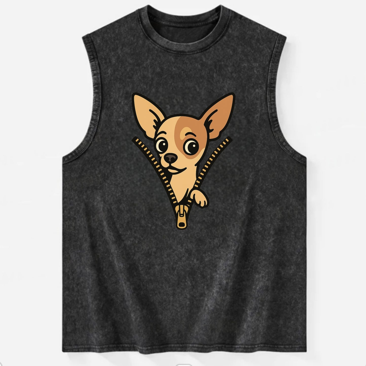Chihuahua - Vintage Washed Tank - Black