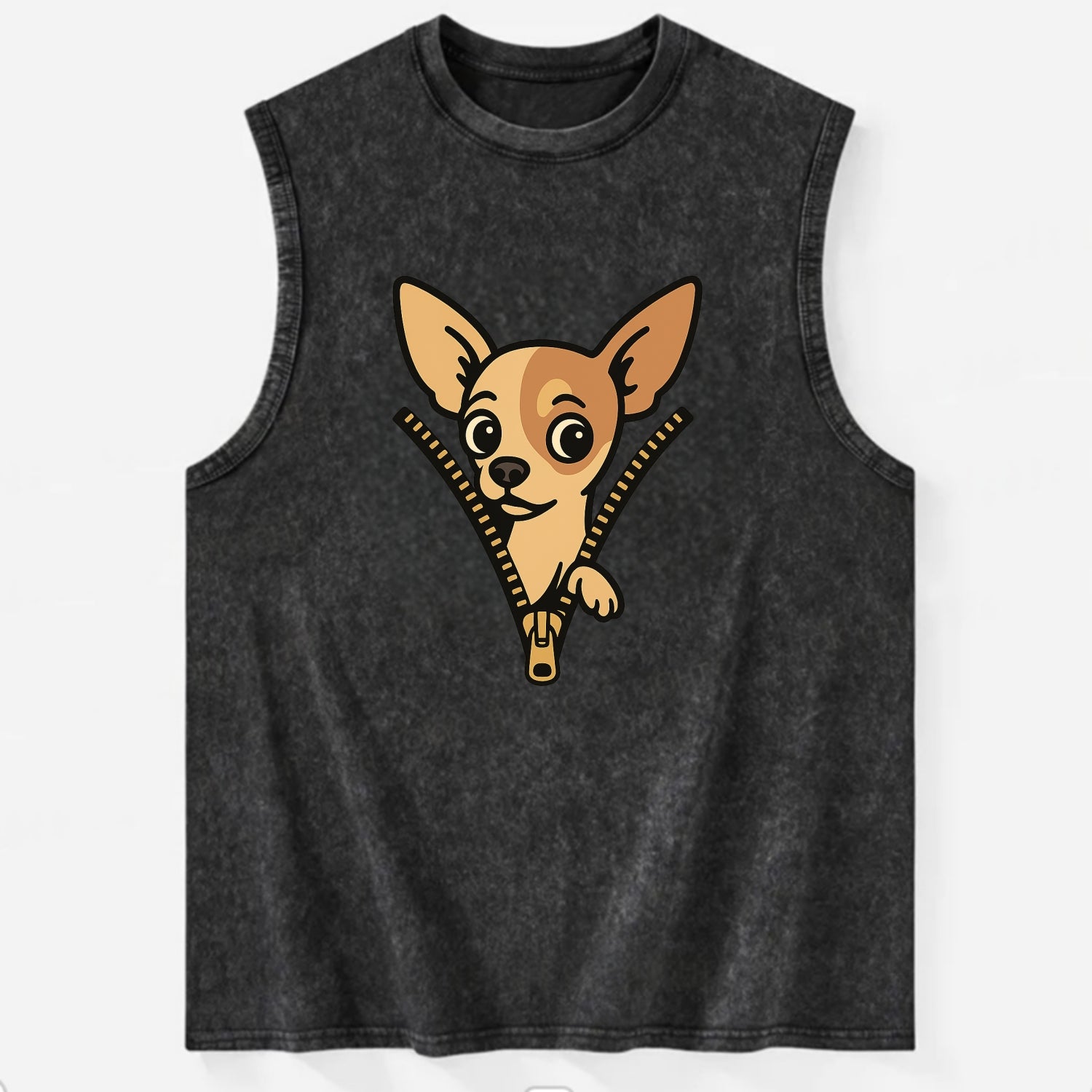 Chihuahua - Vintage Washed Tank - Black