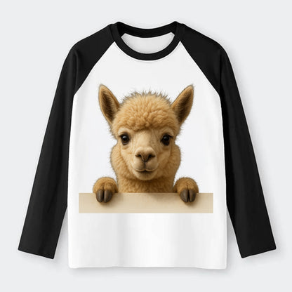 Alpaca  - Raglan Long Sleeve T-Shirt - Black