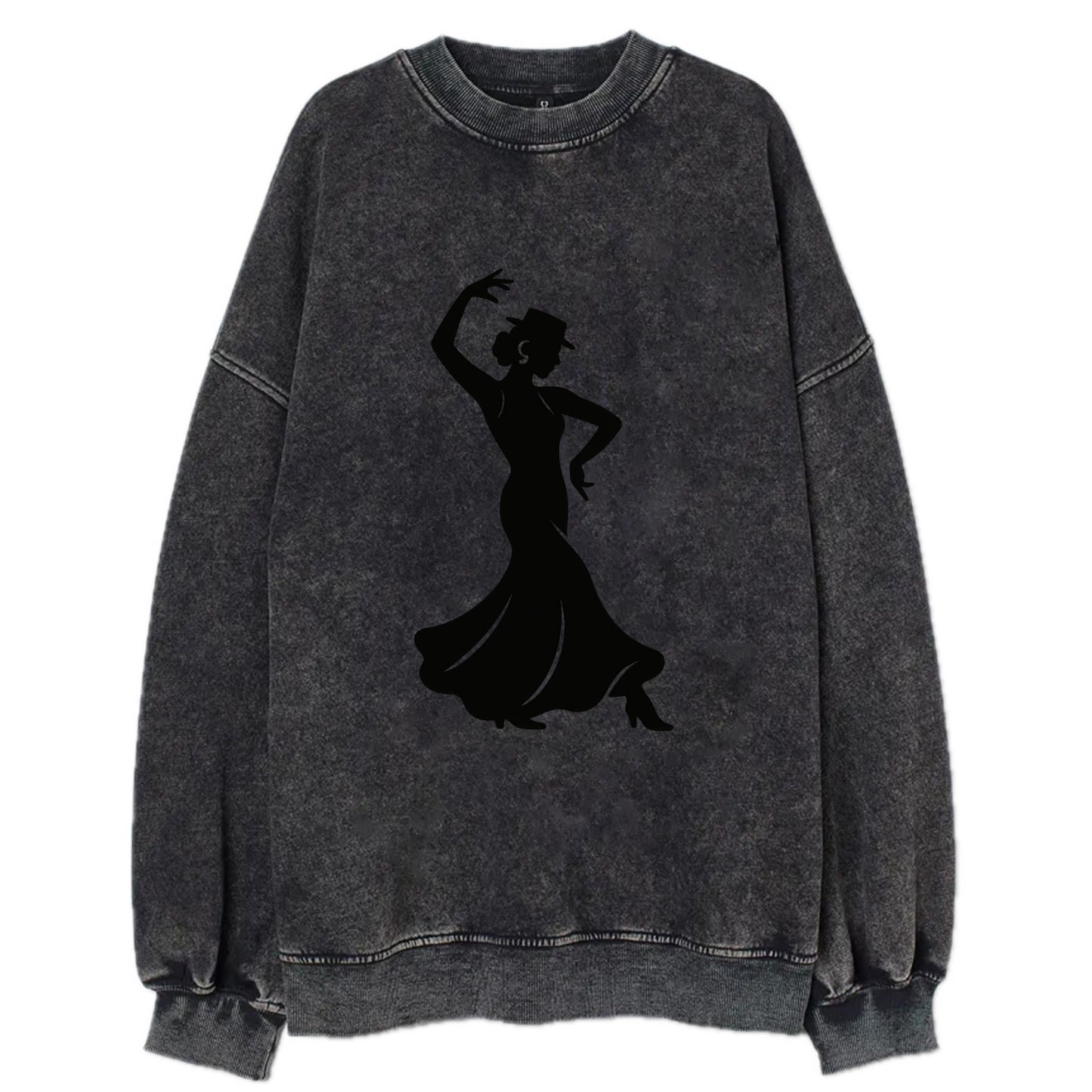 Flamenco dancer passionate stance - Vintage Sweatshirt - Black