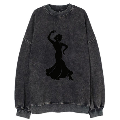 Flamenco dancer passionate stance - Vintage Sweatshirt - Black