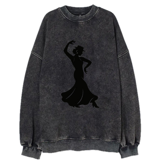 Flamenco dancer passionate stance - Vintage Sweatshirt - Black