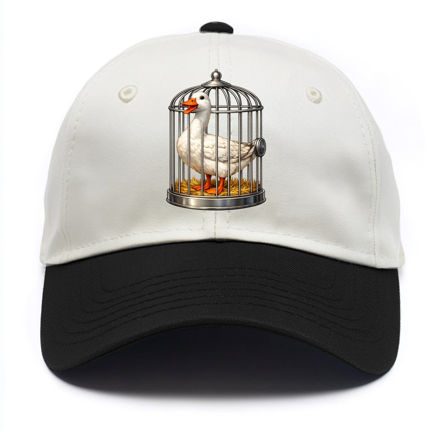 Duck In Cage - Two Tone Cap - Black