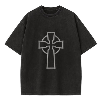 Iona Cross - Vintage T-shirt - Black