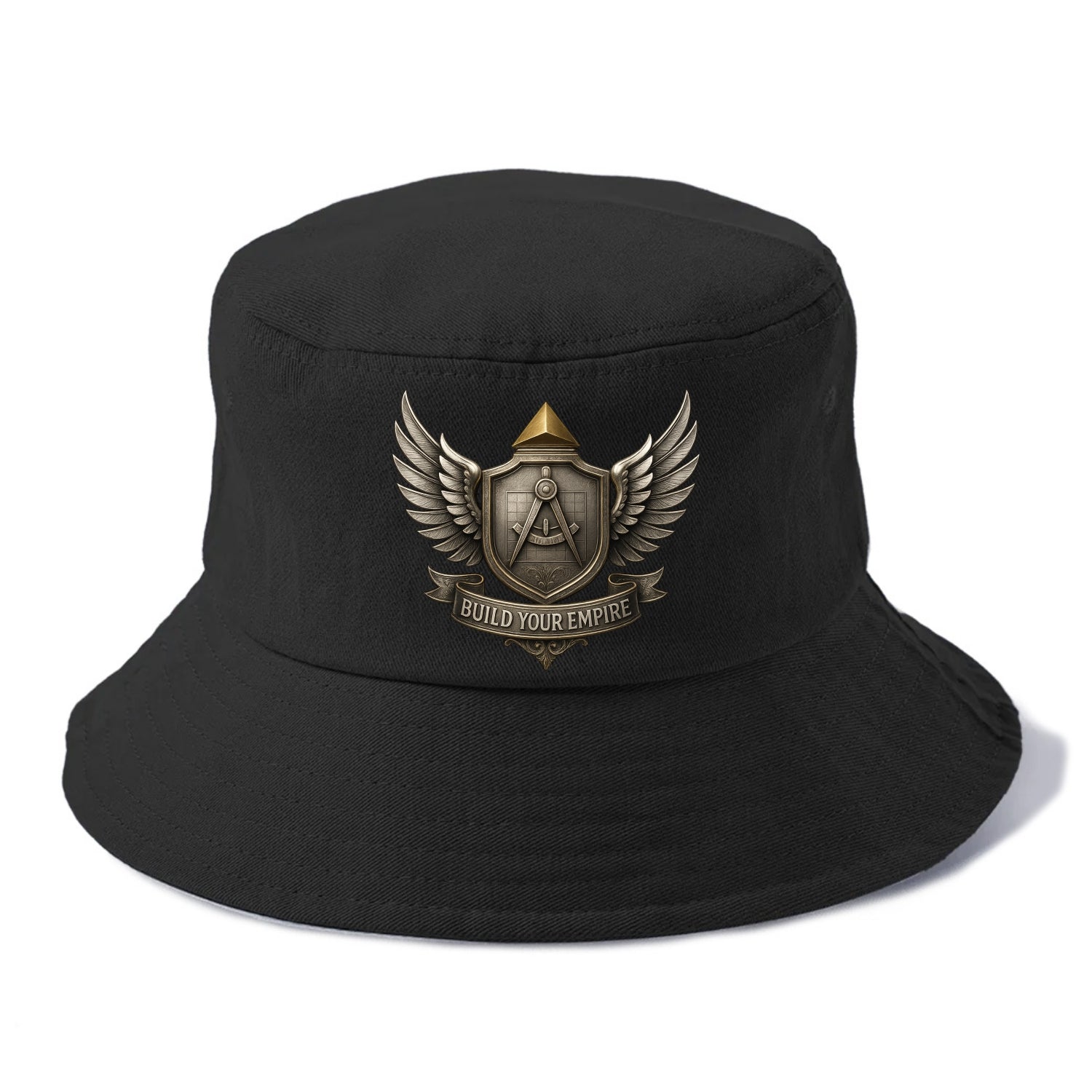 BUILD YOUR EMPIRE | Architect compass | - Bucket Hat - Black