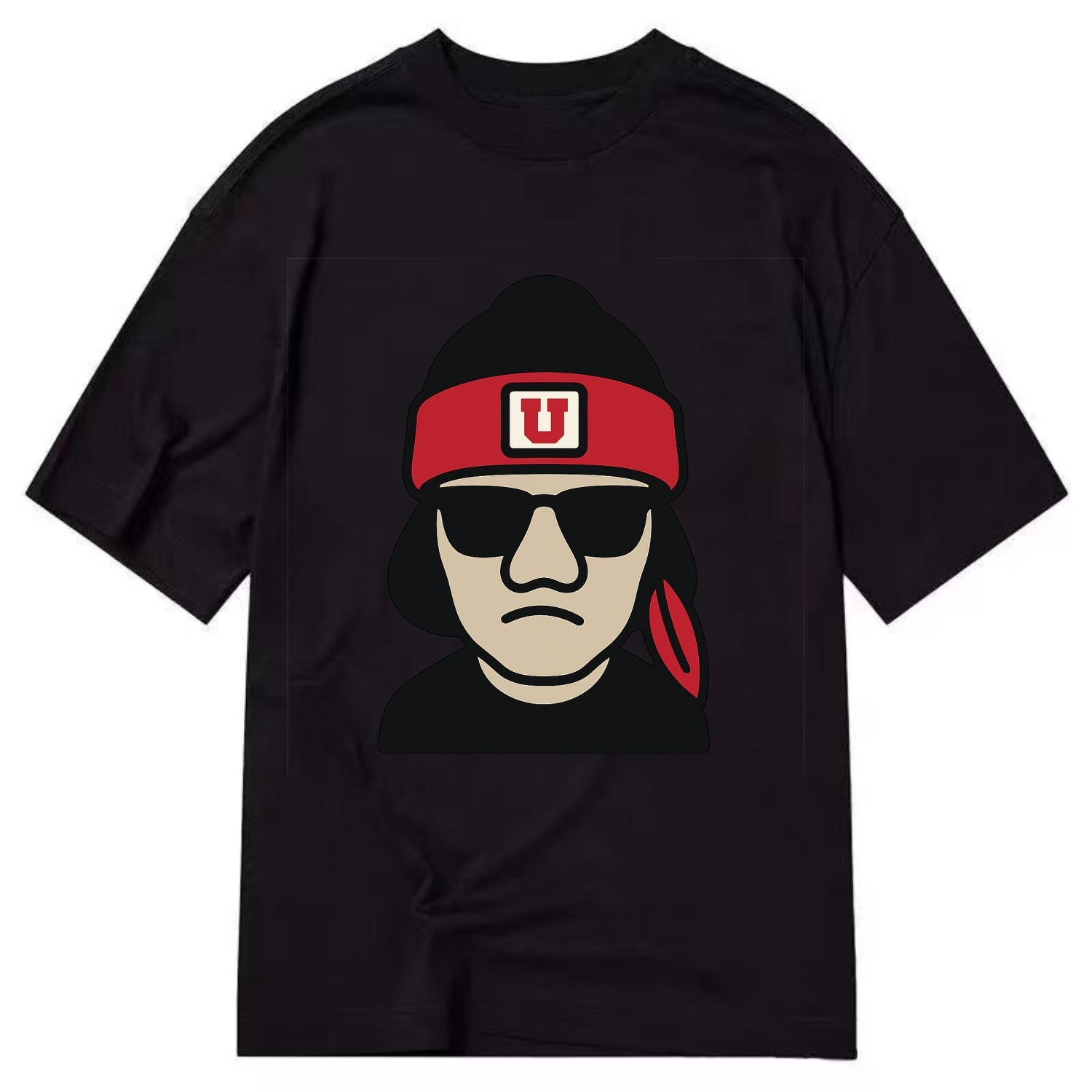 Salt Lake Ute wearing Utah beanie with U patch - Classic T-shirt - Black