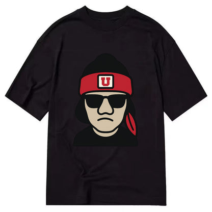 Salt Lake Ute wearing Utah beanie with U patch - Classic T-shirt - Black