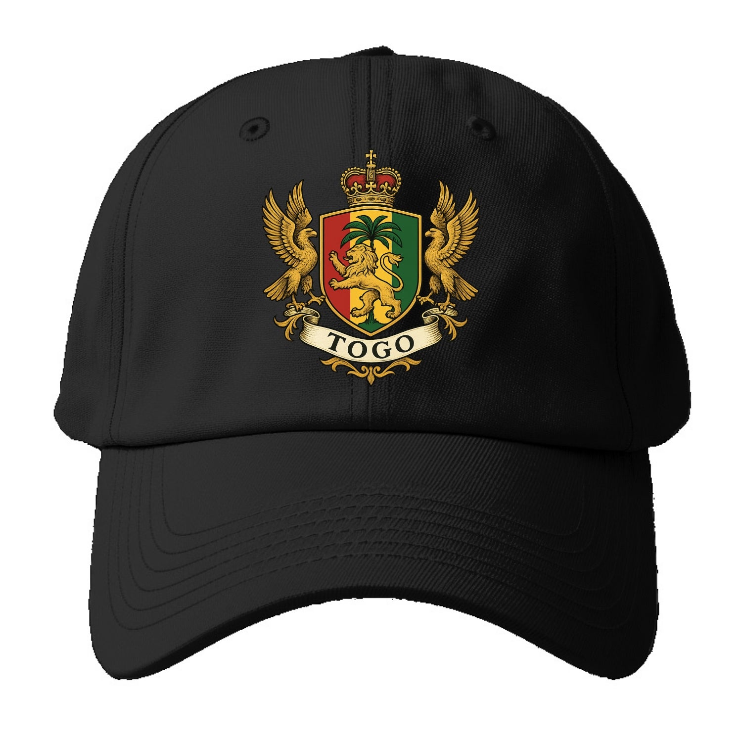 Togo Heritage Badge  - Baseball Cap For Big Heads - Black