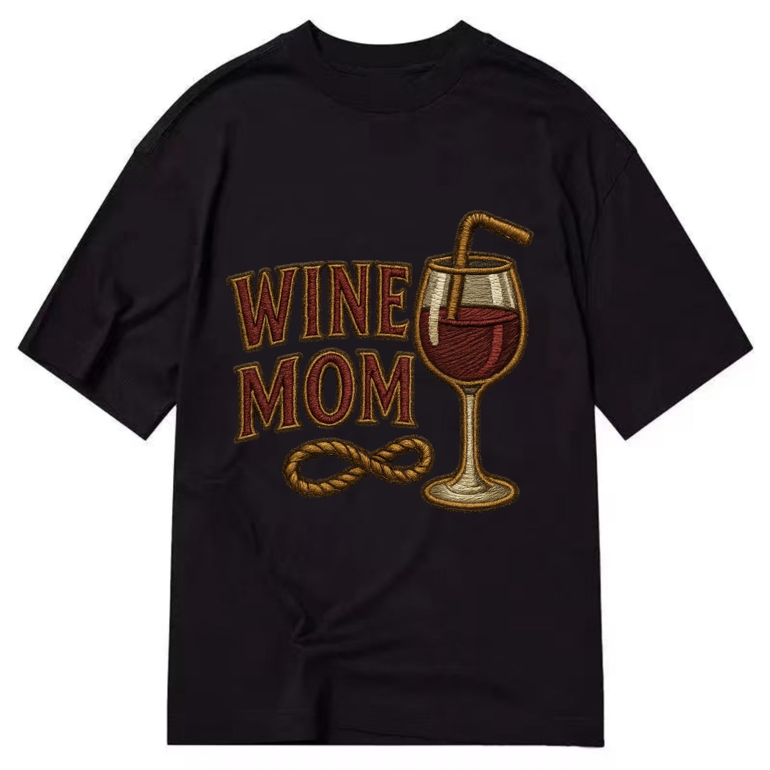 Wine Mom  - Classic T-shirt - Black