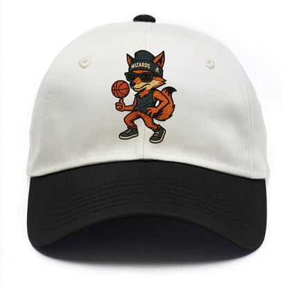 Washington Fox wearing Wizards beanie with capitol patch and wayfarer sunglasses - Two Tone Cap - Black