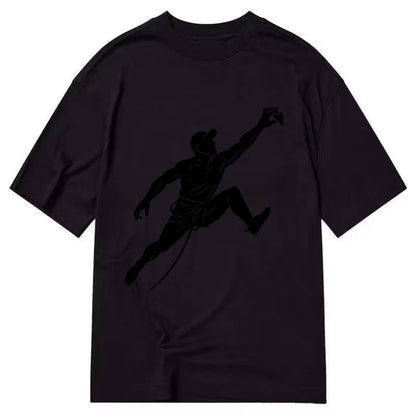 Rock wall climber reaching hold - Classic T-shirt - Black