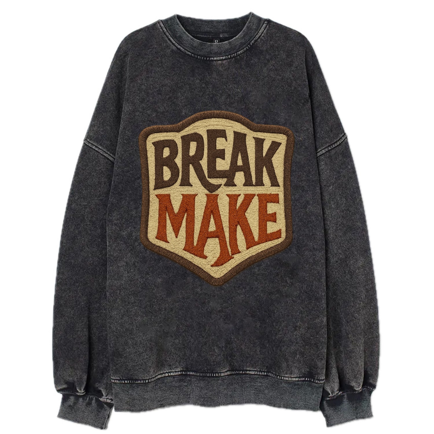 BREAK;MAKE THE RULES Rebel Red Snapback - Vintage Sweatshirt - Black